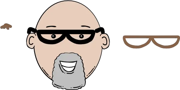 Bald Man Face Cartoon With Mustache Bald Guy Goatee Cartoon Png Bald Head Png