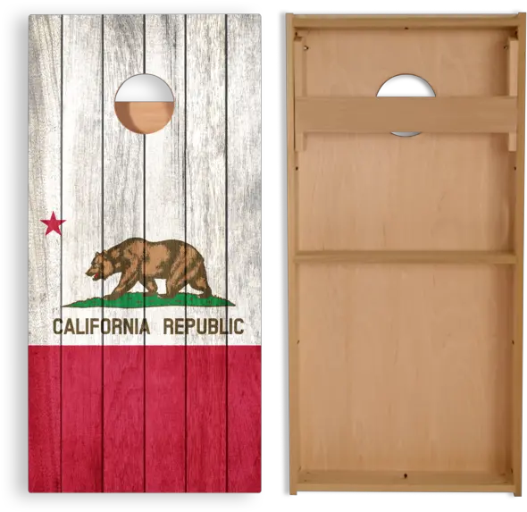 California Bear Flag Regulation Cornhole Boards Bag Toss Game Set New California Republic Flag Png California Bear Png