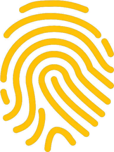 Fingerprint Yellow Finger Print Png Finger Print Icon