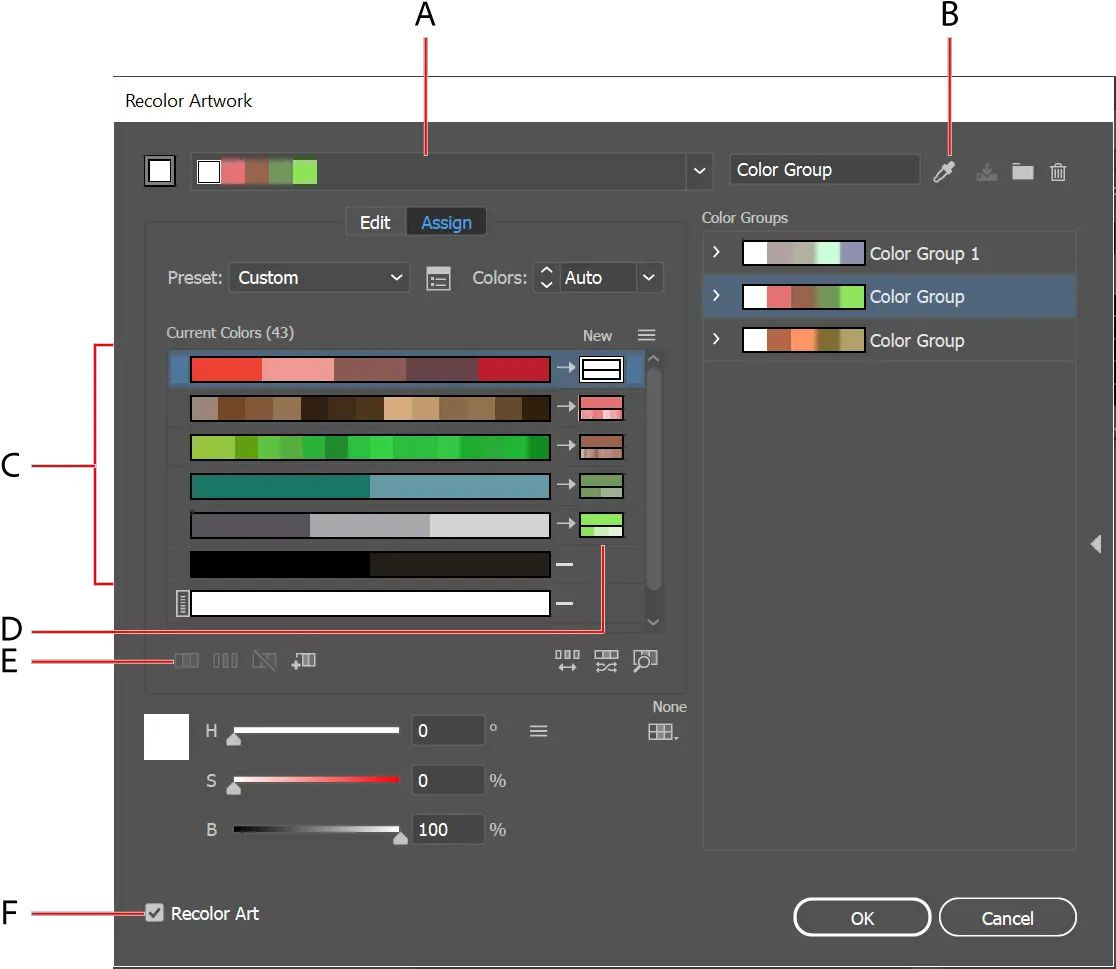 Work With Color Groups Harmonies In Illustrator Make Color Group In Illustrator Png Add Shading To Flat Icon Illustrator