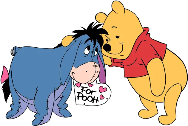 Disney Valentines Day Transparent Winnie The Pooh And Eeyore Png Eeyore Transparent