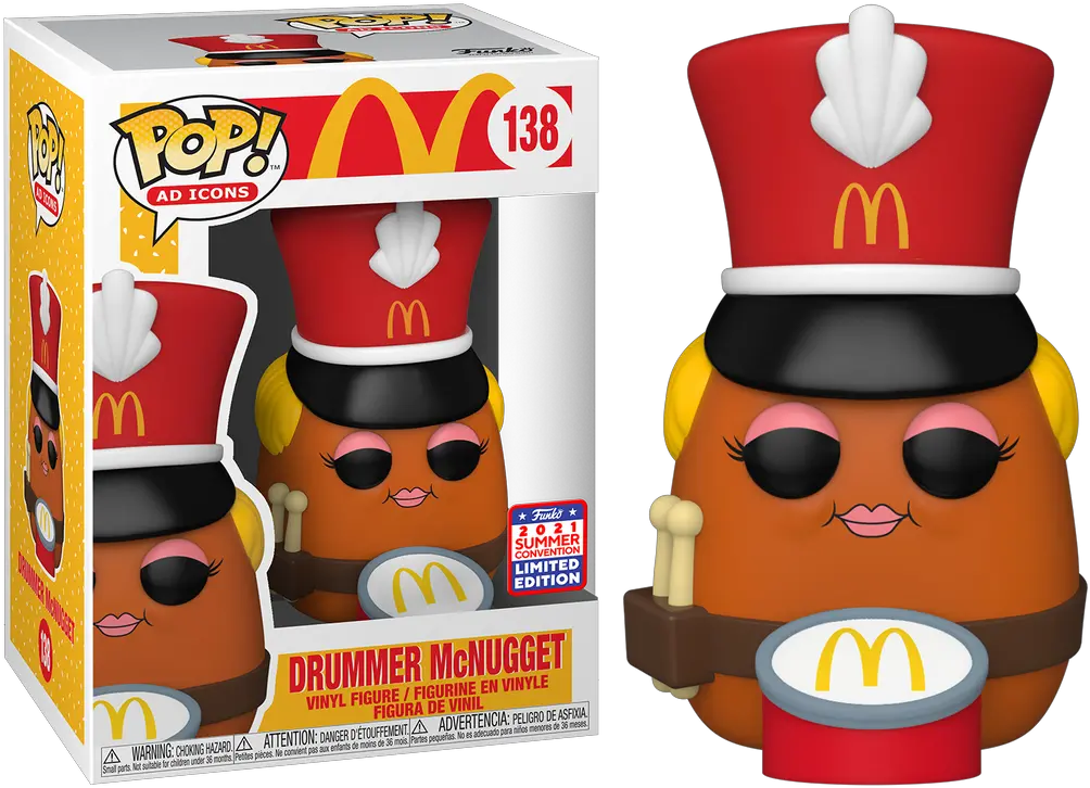 Mcdonaldu2019s Drummer Mcnugget Ad Icons 2021 Summer Convention Exclusive Pop Vinyl Drummer Mcnugget Pop Png Scythe Mouse Icon