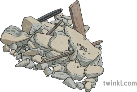 Rubble Illustration Cartoon Png Rubble Png