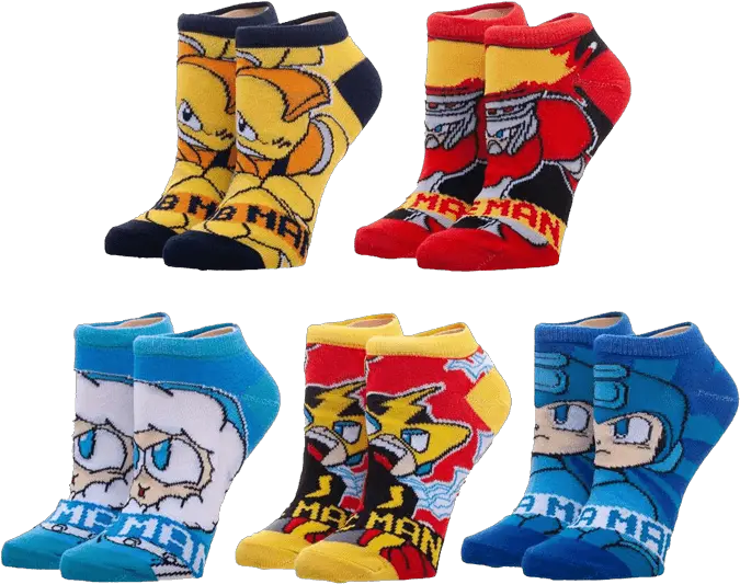 Mega Man Ankle Socks Retro Fighters Mega Man Socks Png Mega Man Transparent