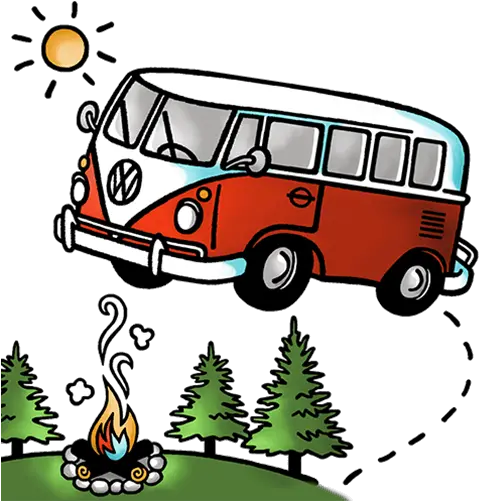 Contact Us About Your Next Vw Camper Van Trip Cartoon Camper Van Clipart Png Volkswagen Icon