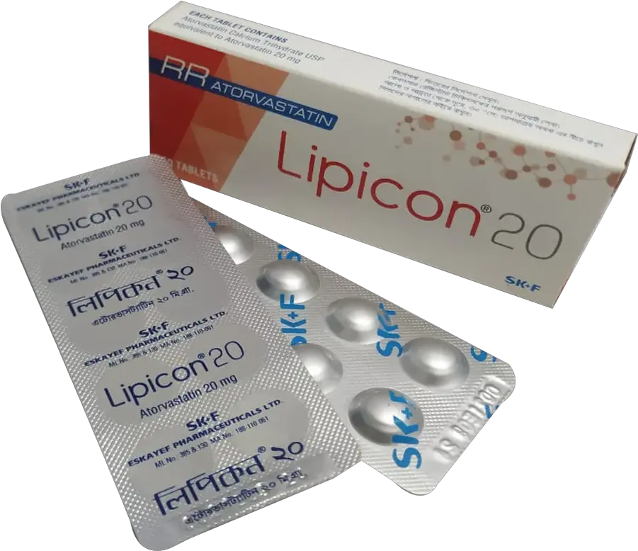 Lipicon 20 Tablet View Uses Side Effects Price From Our Pill Png Side Effects Icon