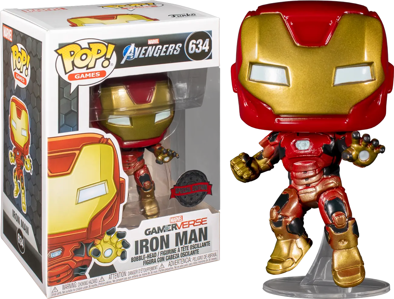 Funko Pop Marvelu2019s Avengers 2020 Iron Man In Space Suit 634 Funko Iron Man Gamerverse Png Iron Man Flying Png png