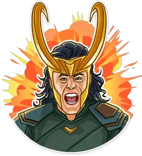 Loki Whatsapp Stickers Stickers Cloud Illustration Png Loki Transparent