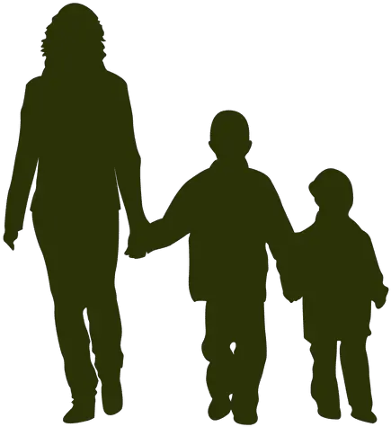 Mom With Two Sons Transparent Png U0026 Svg Vector File Silueta De Una Mamá Mom Tattoo Png