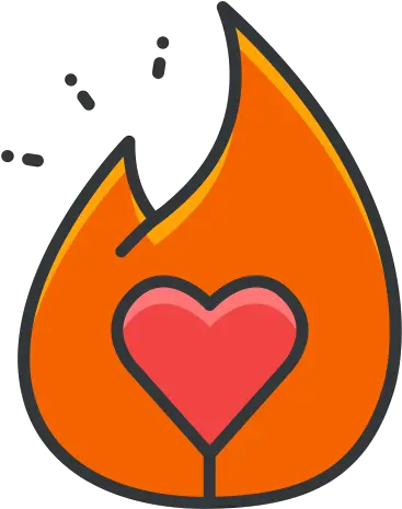 Tinder Logo Icon Of Colored Outline Ember Icon Png Tinder Png