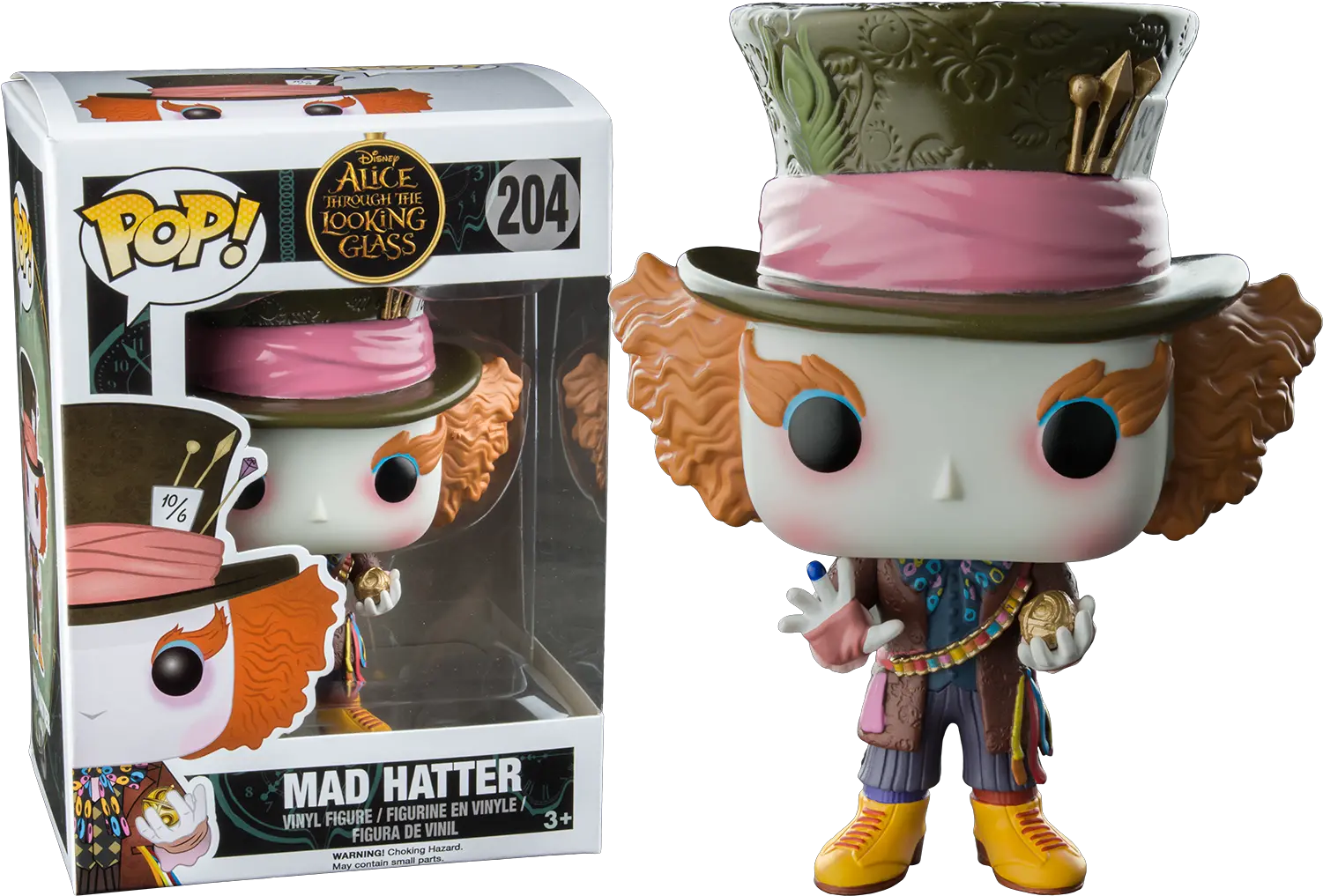 Details About Funko Pop Disney Mad Hatter Chronosphere 204 Ht Exclusive Vinyl Figure New Mad Hatter Pop Figure Png Mad Hatter Hat Png