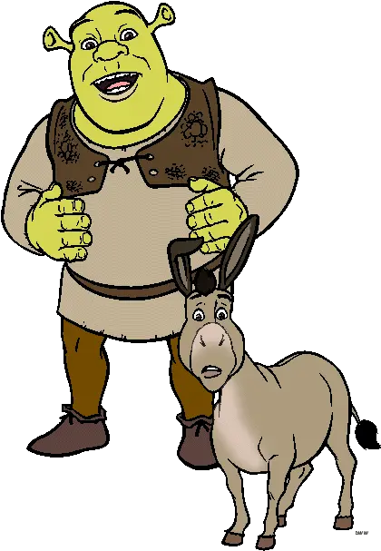 Library Of Shrek And Donkey Png Black Shrek And Donkey Clipart Donkey Shrek Png