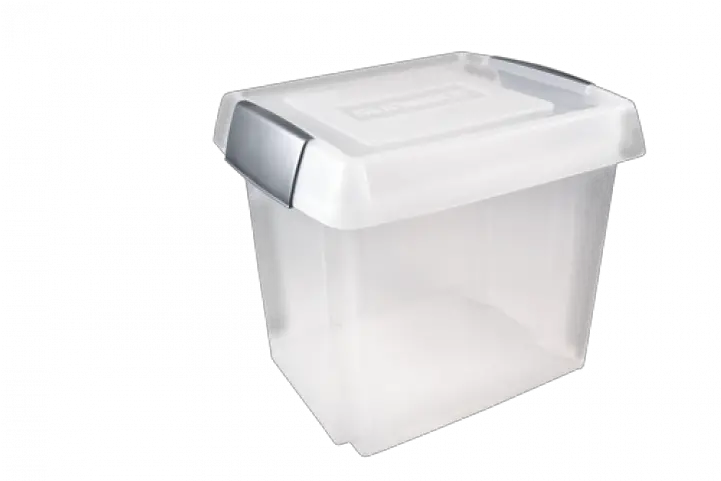 Nesta Office Storage Box With Domed Lid 50 L Transparentsilver Box Png Pan Transparent