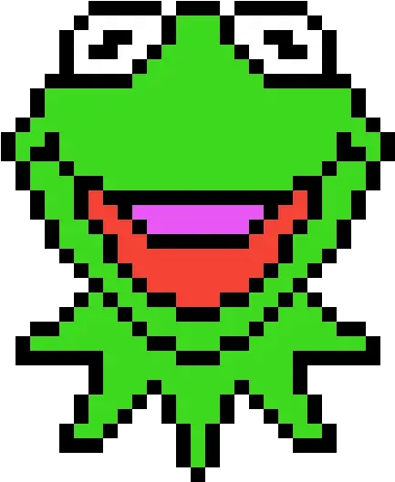 Download Hd Kermit The Frog Here Cute Pixel Art Minecraft Pixel Art Minecraft Png Crazy Frog Png