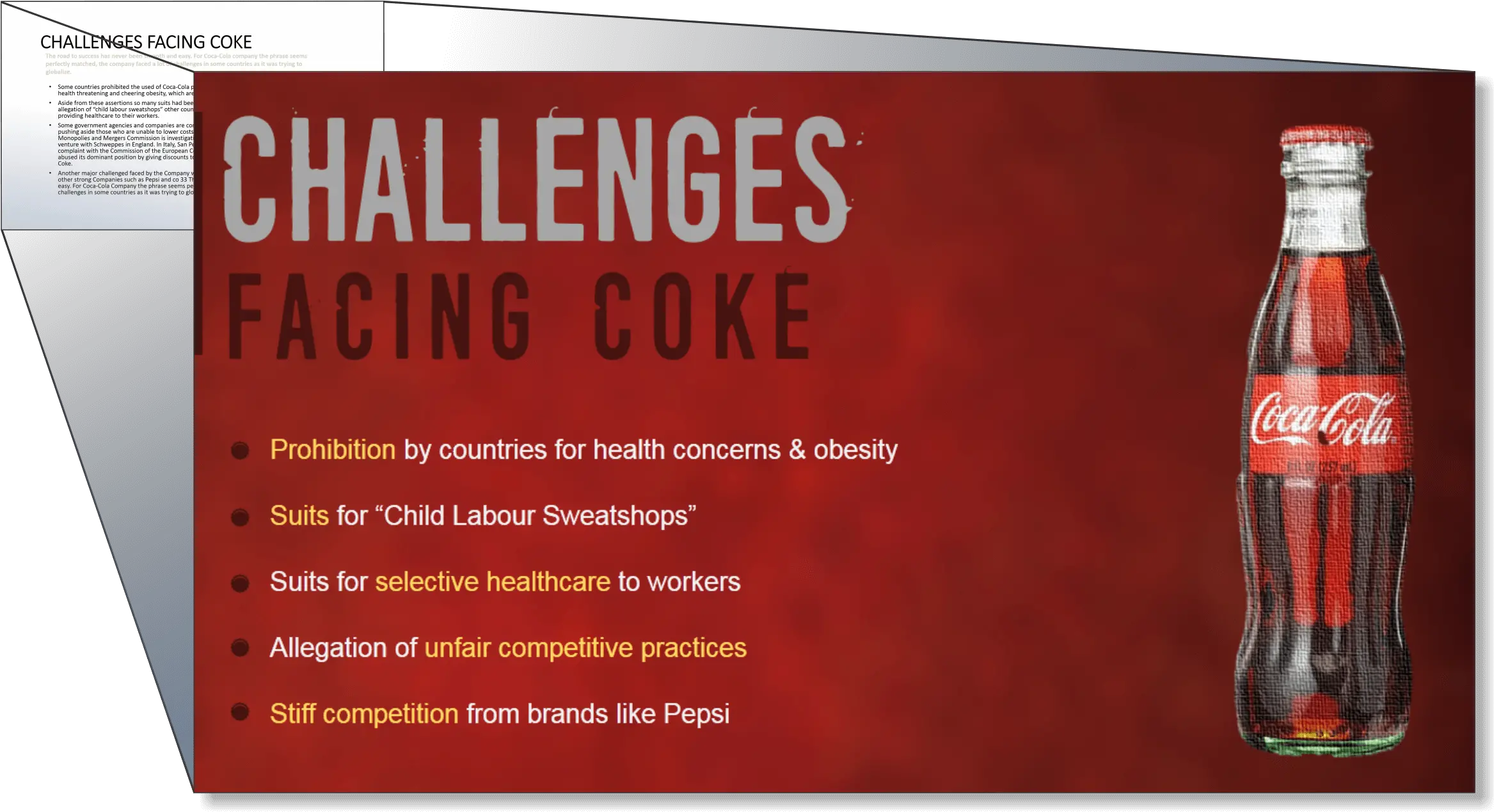 Complete Slide Makeover Boring Bullet Points To Sexy Slides Coca Cola Bullet Points Png Coke Bottle Transparent Background