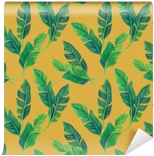 Banana Leaves Seamless Background Wall Mural U2022 Pixers We Live To Change Rug Png Banana Leaves Png