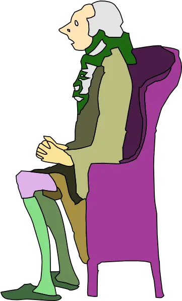 Scared Man Sitting Clip Cartoon Person Sitting On A Chair Sitting Man Png
