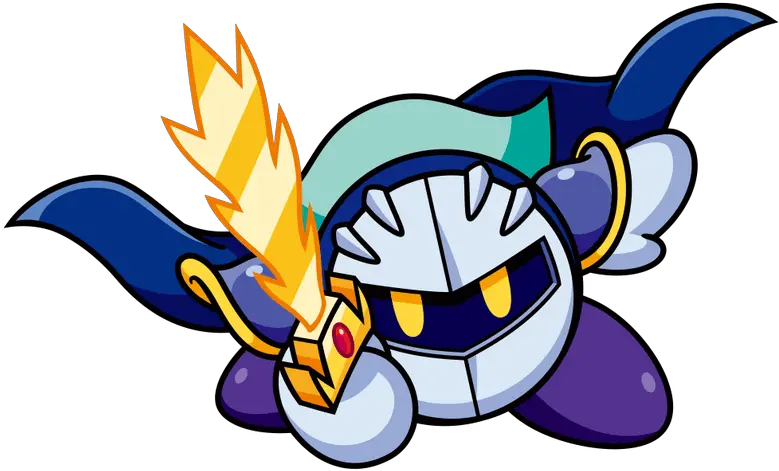 Png Kirby Meta Knight Holding Sword Meta Knight Wallpaper Phone Kirby Transparent Background