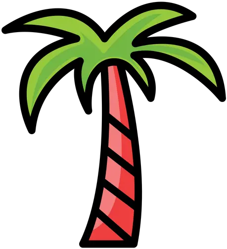 Palm Tree Icon Of Colored Outline Style Coconut Tree In Graphic Png Palm Tree Logo Png