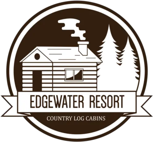 Edgewater Resort Log Cabin Rentals Iron Mountain Michigan Mountain Cabin Logo Png Log Cabin Icon