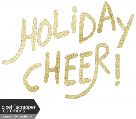 Gold Leaf Foil Holiday Cheer Graphic By Tina Shaw Pixel Calligraphy Png Cheer Png