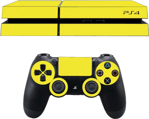 Download Playstation 4 Sony Dual Shock 4 Wireless Yellow Playstation Png Playstation Controller Png
