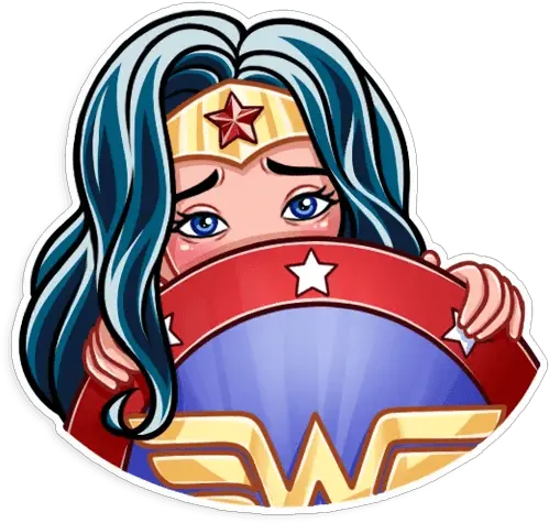 Wonder Woman Telegram Sticker Illustration Png Wonder Woman Logo Png