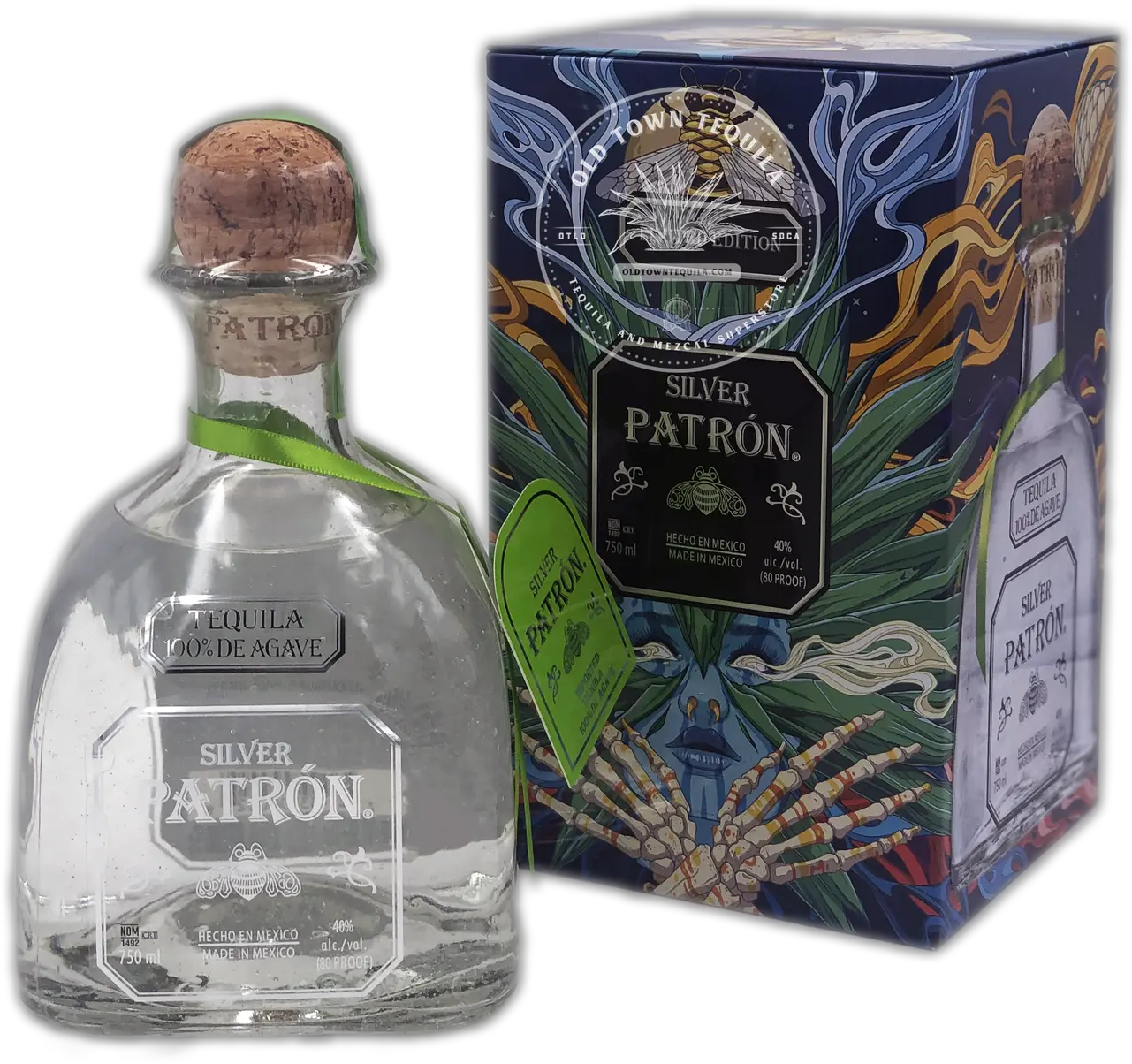 Limited Edition Silver Patron Tequila Png Bottle