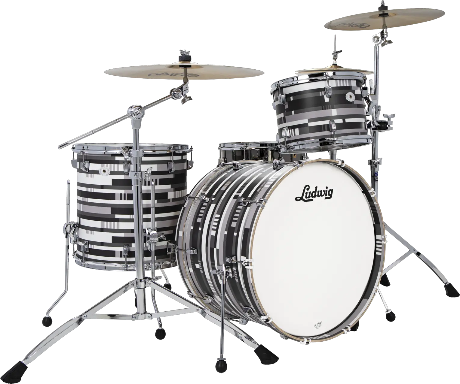 Acoustic Drum Kits Ludwig Neusonic Fab Digital Black Oyster Ludwig Digital Black Oyster Png Drum Set Png