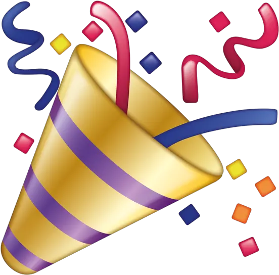 Party Popper Transparent Celebration Emoji Png Party Popper Png