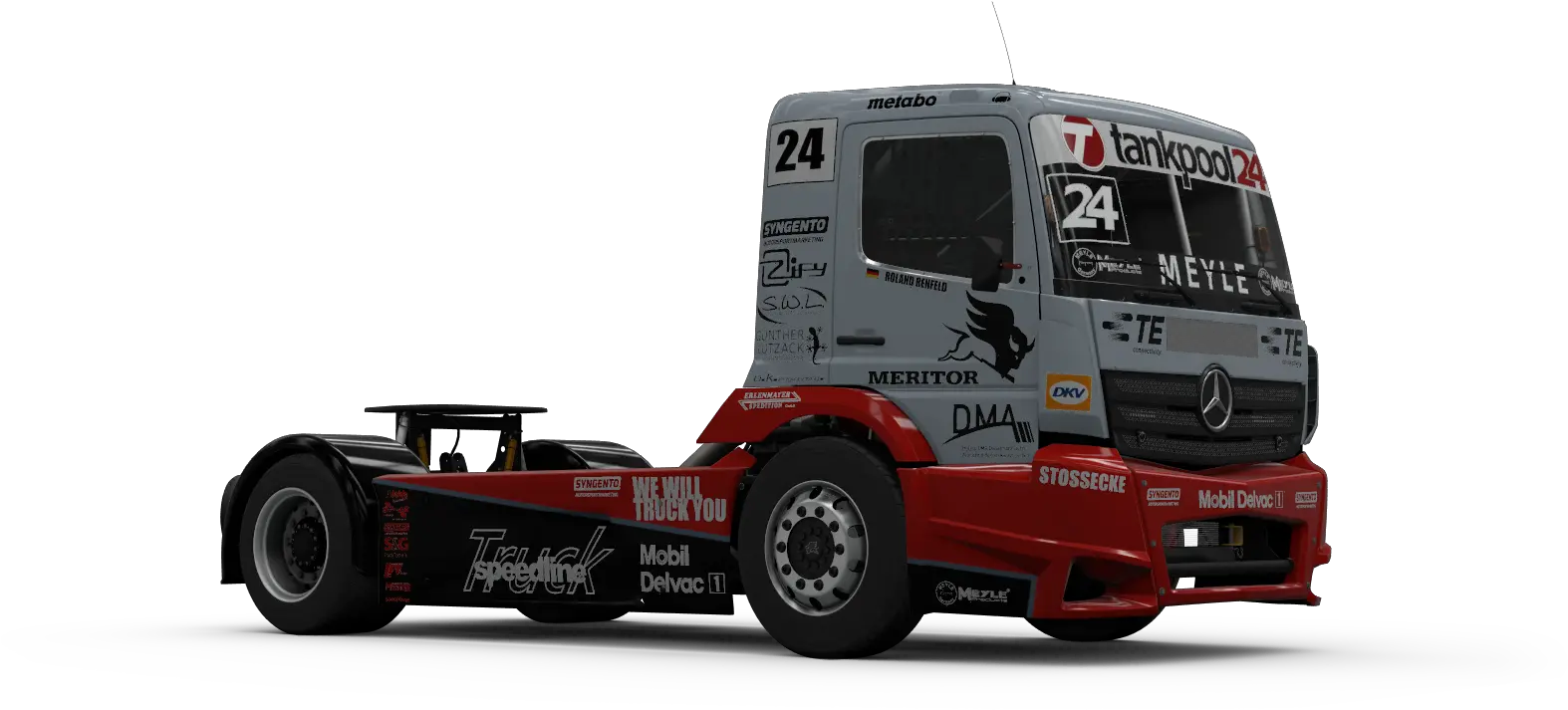 24 Tankpool24 Racing Truck Mercedes Benz Tankpool24 Racing Truck Png Semi Truck Png