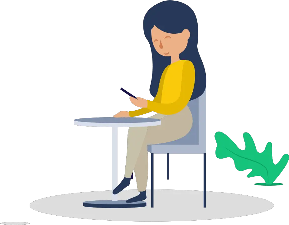 Illustration Of A Woman Sitting Holding Her Phone Clipart Person Holding Phone Clipart Png Holding Phone Png