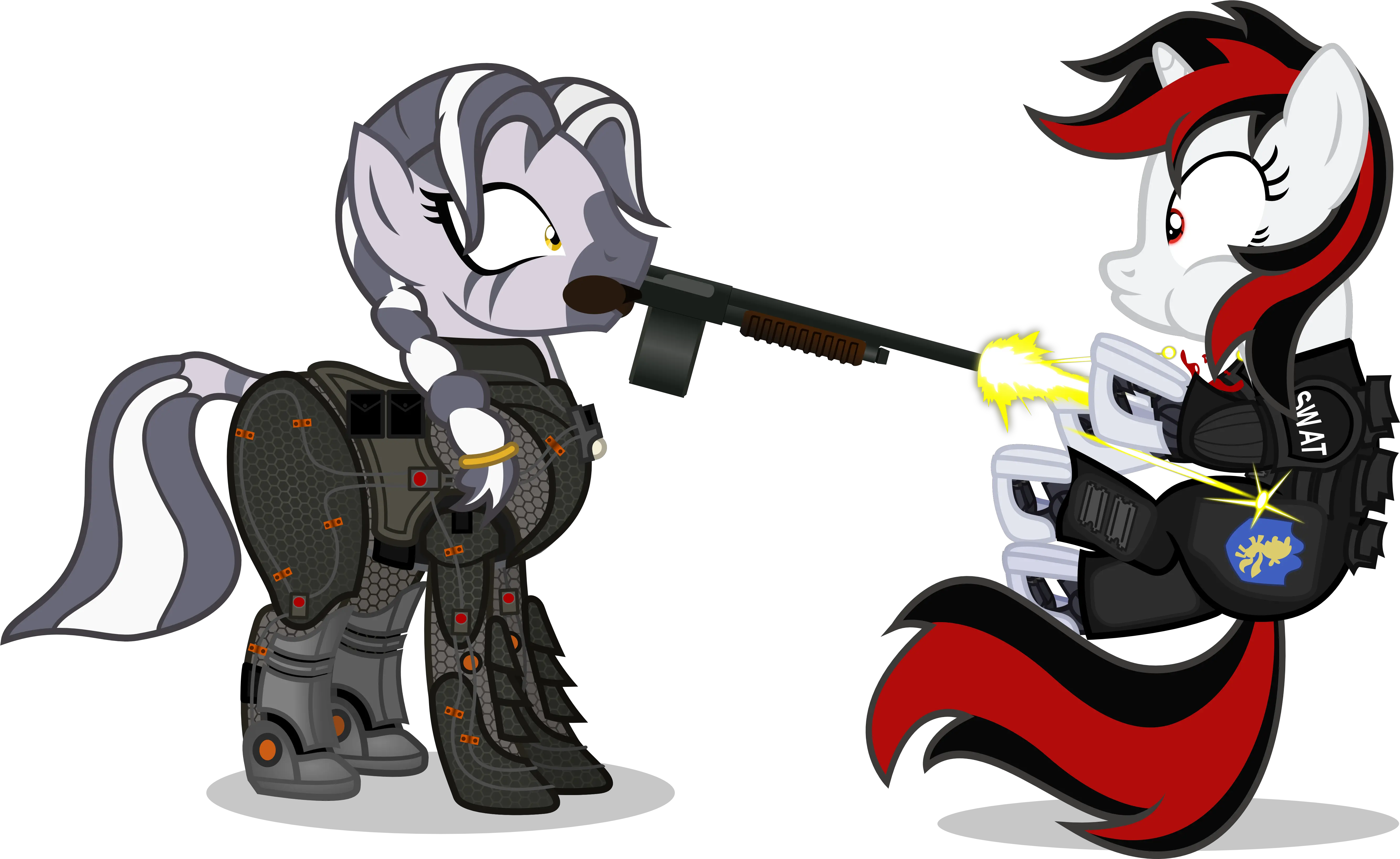 Gunfire Fallout Equestria Project Horizons Xanthe Png Mlp Fallout Equestria Blackjack Gunfire Png