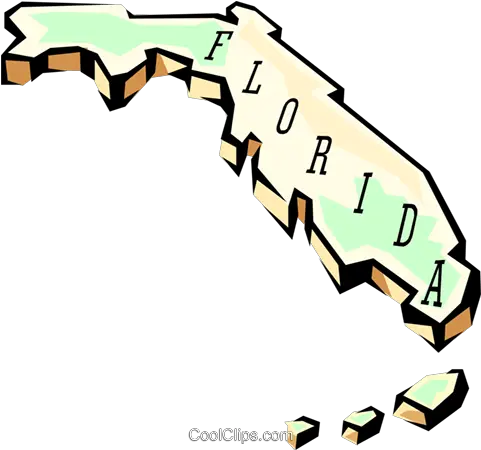 Florida State Map Royalty Free Vector Florida State Clipart Png Florida Map Png