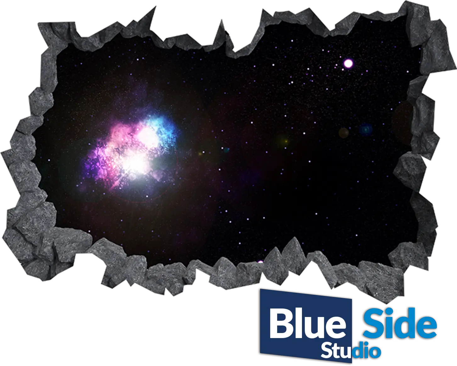 Space Galaxy 3d Hole In The Wall Disney Magic Castle Wall Decal Png Hole In Wall Png