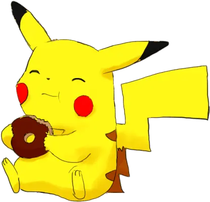 Pikachu Png Gif 2 Images Download Pikachu Eating Donut Pikachu Png Transparent