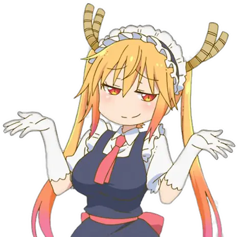 Shrug Tohru Dragon Maid Png Shrug Emoji Png