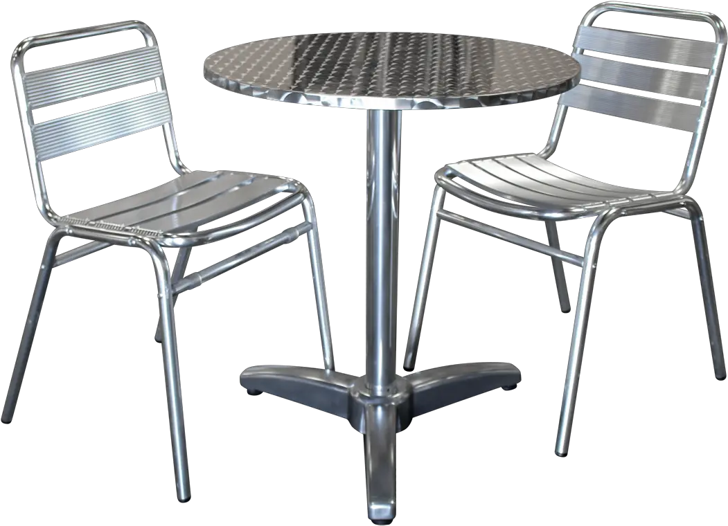 Table And Chairs Stainless Steel Bistro Table And Chairs Png Table And Chairs Png