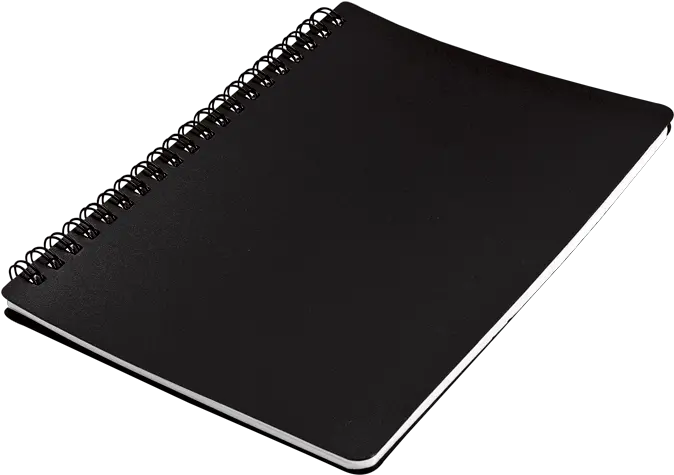 A5 Spiral Notebook With Zip Pouch Transparent Black Notebook Png Spiral Notebook Png