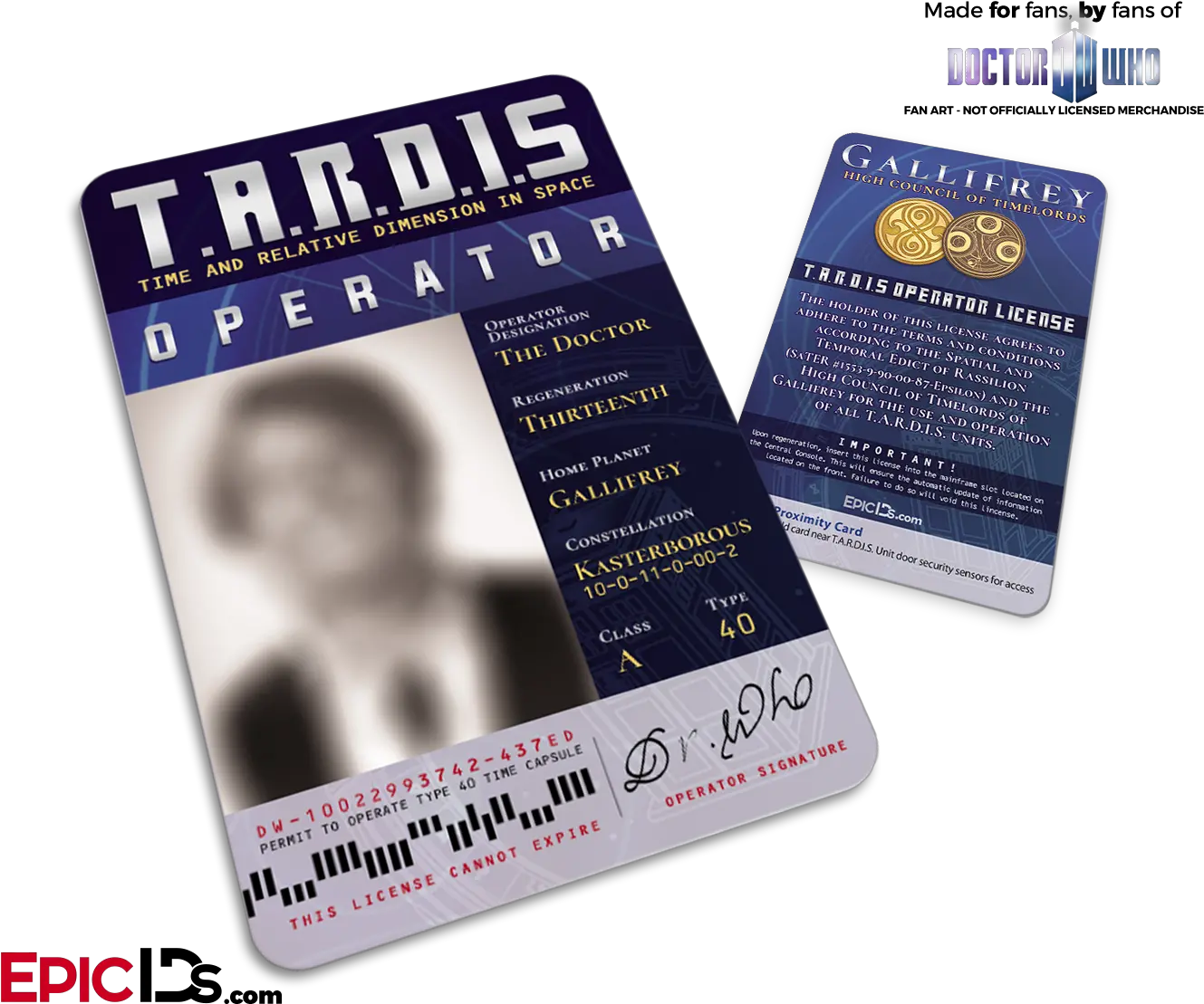 Download Tardis U0027doctor Whou0027 Operator License Doctor Png Doctor Who Card 10 Tardis Transparent Background