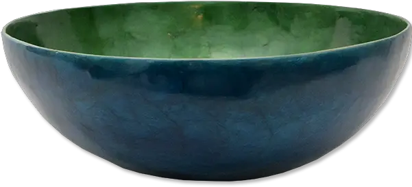 Green U0026 Blue Capiz Shell Salad Bowl Ceramic Png Salad Bowl Png