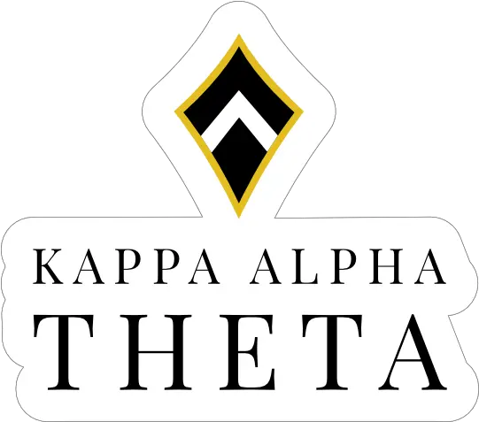 Kappa Alpha Theta Stacked Logo Kite Sticker Kappa Alpha Theta Logo Png Mail Kite Icon