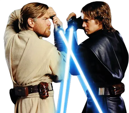 Download Obi Wan Kenobi Duo Psd Anakin Vs Obi Wan Transparent Png Obi Wan Kenobi Png