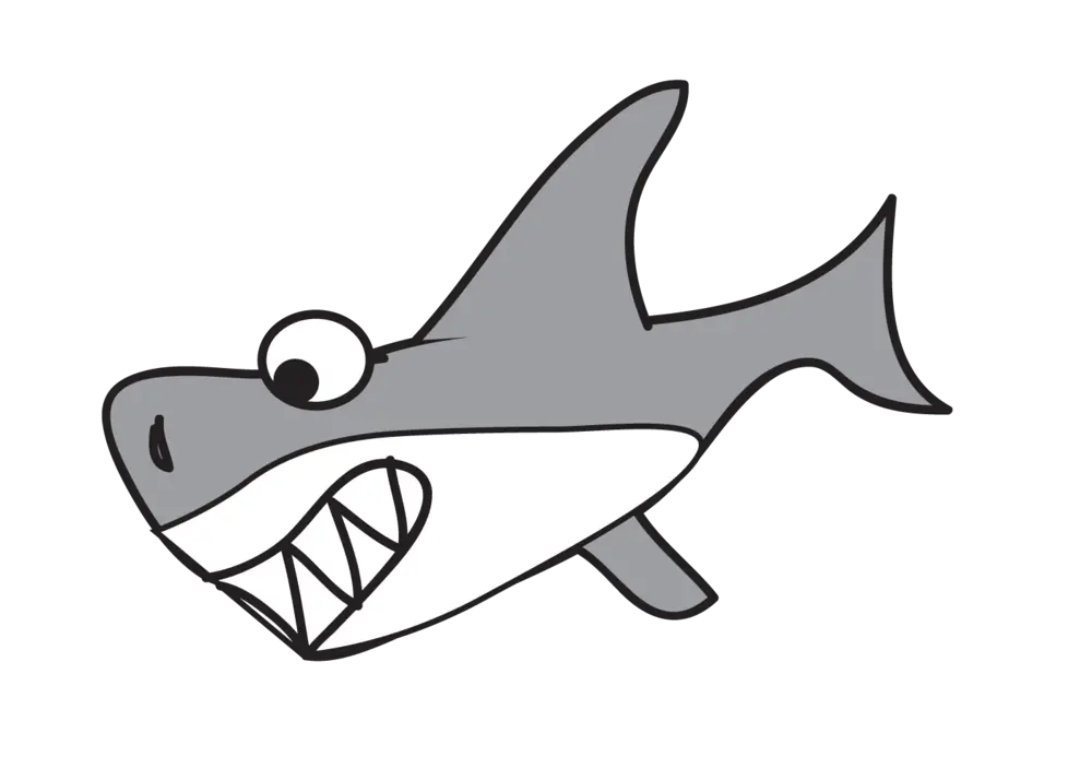 Great White Shark Clipart Clip Art Cartoon Shark How To Draw A Shark Png Shark Png