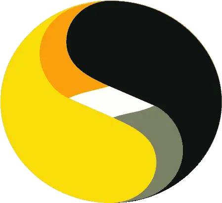 The Symantec Logo Is Simple And Clean Yellow Black Circle Logo Png Yin Yang Logo