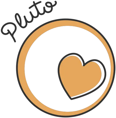 Pluto Heart Simple Solar System Planet Heart Png Pluto Transparent