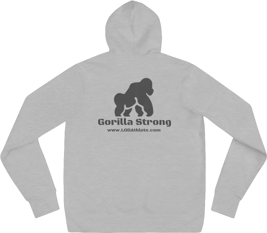 Gorilla Strong Hoodie U2014 Line Of Departure Athlete Black Hoodie Back Png Gorilla Transparent