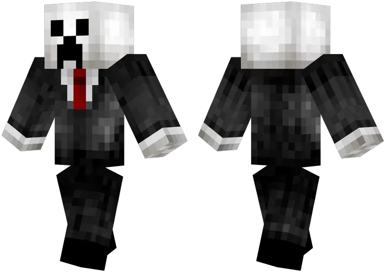 Slenderman Creeper Minecraft Skins Skin Slenderman Minecraft Pe Png Slender Man Transparent