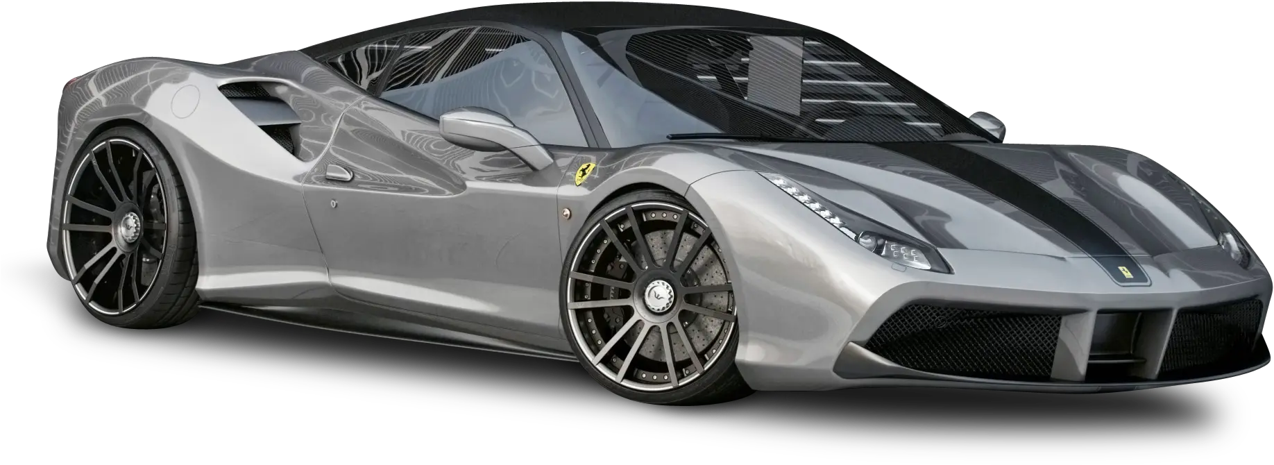 Silver Ferrari 488 Gtb Car 99 Silver 2017 Ferrari 488 Spider Png Ferrari Car Logo