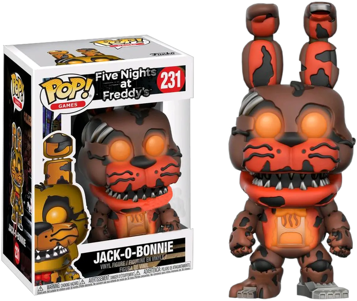 Five Nights Jackobonnie Glow Us Exclusive Pop Funko Pop Fnaf Jack O Bonnie Png Five Nights At Freddy's Png